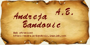 Andreja Bandović vizit kartica